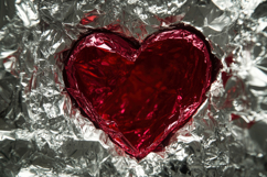 Heart-shaped Foil Wrapper Background Wallpaper Product Image 1
