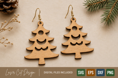 Christmas Tree Earring Laser Cut File SVG Product Image 1