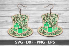 St. Patrick&#039;s Day Laser cut SVG, Earring SVG Product Image 1