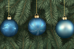 Blue Tree Ball Background Wallpaper Product Image 1