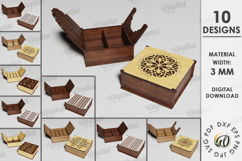 Wooden Decorative Boxes Bundle Lasercut . Storage Box SVG Product Image 1
