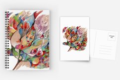 Abstraction,Turtle,Sea,Girl-300 DPI-Hand painted  Manual graphic drawing. Author&#039;s work. Сolorful spot with uneven edges.