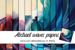 Abstract Waves Digital Papers Product Image 1