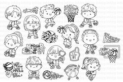 Basketball Clipart - Cute Sports Clip Art Coloring Product Image 1