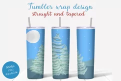 Christmas 20oz skinny tumbler wrap sublimation design Product Image 1