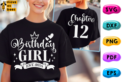 12th Birthday Girl Svg, Png, Est 2014, Chapter 12 Girl Shirt Product Image 1