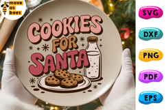 Cookies For Santa Svg, Png, Christmas Svg, Santa Plate Svg Product Image 1