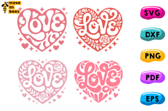 Love In Heart Svg, Png, Valentine's Day Svg Shirt Product Image 1