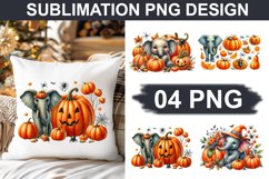 Halloween Elephant - Pillow Sublimation PNG Design Product Image 1