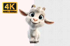 Happy Baby Goat Transparent PNG Product Image 1