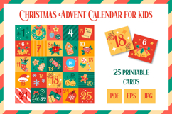 Christmas Advent Calendar Printable PDF | Countdown for Kids Product Image 1