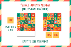 Christmas Advent Calendar Printable PDF | Countdown for Kids Product Image 2