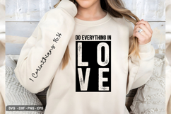 Do Everything In Love- Christian Sleeve T-Shirt Design Product Image 3