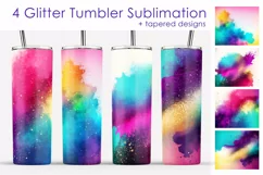 Colorful Paints Tumbler Sublimation. Tumbler Designs 20oz Product Image 1