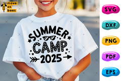 Summer Camp 2025 Svg, Png, Kids Camp Shirt Svg, Sublimation Product Image 1