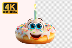 Donut Joyful Smile Transparent PNG Product Image 1