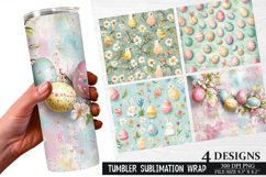 Easter Pattern Tumbler Wrap | Easter Tumbler Wrap Design Product Image 1