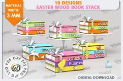 Easter Boxes Laser Cut Bundle. Easter Stacked Books SVG Product Image 1