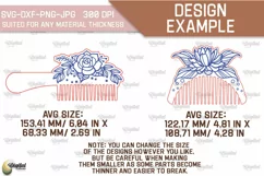 Laser Cut Wooden Hair Comb SVG. Comb With Engraving Product Image 2