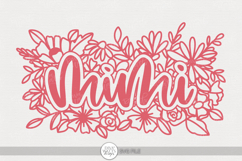 Mimi SVG | Floral Word Art Design for Mother&#039;s Day Gifts Product Image 1