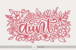 Aunt SVG | Floral Word Art Design for Gifts and Crafts Product Image 1