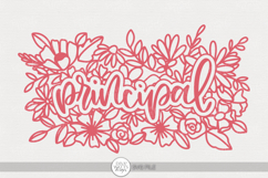 Principal SVG | Floral Word Art Design for School Gifts Product Image 1
