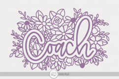 Coach Floral SVG | Appreciation Gift Design Product Image 1