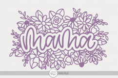 Mama Floral SVG Cut Design Product Image 1