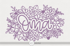 Oma Floral SVG | Grandmother Gift Design Product Image 1