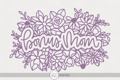 Bonus Mom Floral SVG | Stepmom Gift Design Product Image 1
