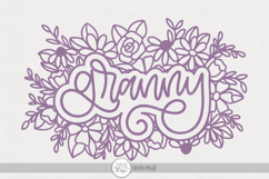 Granny Floral SVG | Hand Lettered Flower Design Product Image 1