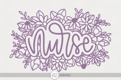 Floral Nurse SVG | Hand Lettered Appreciation Design Product Image 1