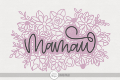 Floral MawMaw SVG | Hand Lettered Family Design Product Image 1