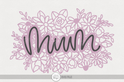 Floral Mum SVG | Hand Lettered Mother’s Day Design Product Image 1