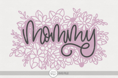 Floral Mommy SVG | Hand Lettered Mother’s Day Design Product Image 1