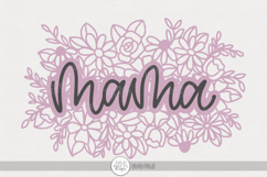 Floral Mama SVG | Hand Lettered Mother’s Day Design Product Image 1