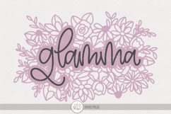 Floral Glamma SVG | Hand Lettered Grandma Design Product Image 1