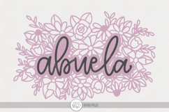 Floral Abuela SVG | Hand Lettered Grandma Design in Spanish Product Image 1