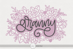 Floral Granny SVG | Hand Lettered Grandma Design Product Image 1