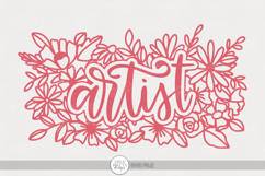 Artist SVG | Floral Hand Lettered Craft Design Product Image 1