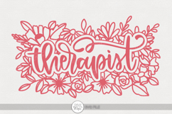 Therapist SVG | Floral Appreciation Craft Design Product Image 1