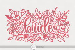Bride SVG | Floral Wedding Shirt Design Product Image 1