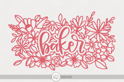 Baker SVG | Floral Kitchen Shirt Design Product Image 1