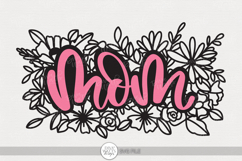 Mom SVG | Floral Word Art for DIY Gifts Product Image 1
