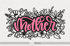 Mother SVG | Elegant Floral Word Art Design Product Image 1