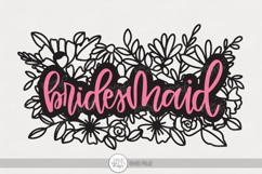 Bridesmaid SVG | Floral Wedding Party Design Product Image 1