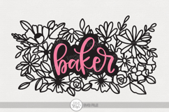 Baker SVG | Floral Kitchen Shirt Design Product Image 1