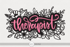 Therapist SVG | Floral Appreciation Craft Design Product Image 1