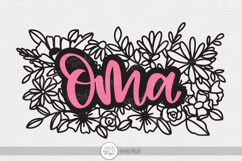 Oma SVG | Floral Grandmother Name Design Product Image 1