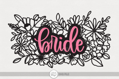 Bride SVG | Floral Wedding Shirt Design Product Image 1